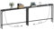 VEDECASA 2 Sets 5,9 Konsolentisch mit Steckdose & USB-Anschlüssen Schmaler Flurtisch Beistelltisch Eingangstisch Sofatisch Sideboard für Eingang Wohnzimmer Flur Büro Stabiles Stahlgestell Schwarz
