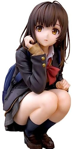Luxetoys Ogiwara Sayu Figur High School Mädchen Anime Charakter Figurine mit hockender Position 16cm Modell Statue zur Dekoration