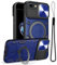 GOTOURED for iPhone 8 Plus Case/iPhone 7 Plus Phone Case,Metal Stand Ring Holder,Camera Lens Protector,Slim Bumper Full Protection Shockproof Cases Cover for iPhone 7/8 Plus (Blue)