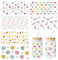Zayookey 6 Sheets UV DTF Cup Wrap Heart-Shaped Theme Transfer Cup Stickers Rub on Transfers Stickers Glass Stickers Waterproof for Glass Cups Plastic Cups Furniture DIY Crafts