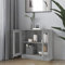 Homgoday Vitrine aus Glas mit 2 Fächern, 2 Türen, Wohnzimmermöbel, Kommode, Esszimmer, Küche, Vitrine aus Holztechnik, Grau, Sonoma, 82,5 x 30,5 x 80 cm