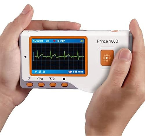 Kadxyan Software Portátil Doméstico ECG EKG 180B Monitor Cardíaco Portátil USB La Pantalla a Color De Medición Continua Se Puede Capturar Y Guardar para Un Análisis Posterior por Parte De Un Médico