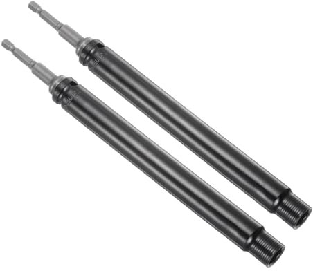 CoCud Douille Creuse Extra Longue, Taille 13 mm, Longueur 200 mm, Tige Hexagonale de 1/4 Po, Adaptateur de 73 mm, Clé à 6 Pans pour Écrou, pour Boulons Filetés Longs, 2 Pièces