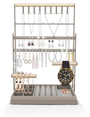 TFSZE Schmuckständer, Schmuckhalter aus Metall Kettenständer Schmuckaufbewahrung Schmuckbaum für Armbänder Ohrringe Halsketten Ringe,Schmuckhalter Ausstellungsstück Ringe,Ohrringe, Armbänder, Uhren