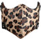 JewelryWe Sport Maske Leder Staubmaske: Punk Leopard Leopardenmuster Fahrradmaske Motorrad Halbgesichtsmaske für Laufen Radfahren Ventil Radsport Outdoor