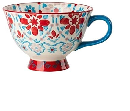 Vasos Reutilizables, Vasos Apilables Taza de cerámica de gran capacidad for beber, taza de café con diseño personalizado, taza de leche for el desayuno en casa, 420ML, perfecta for té, café con leche,