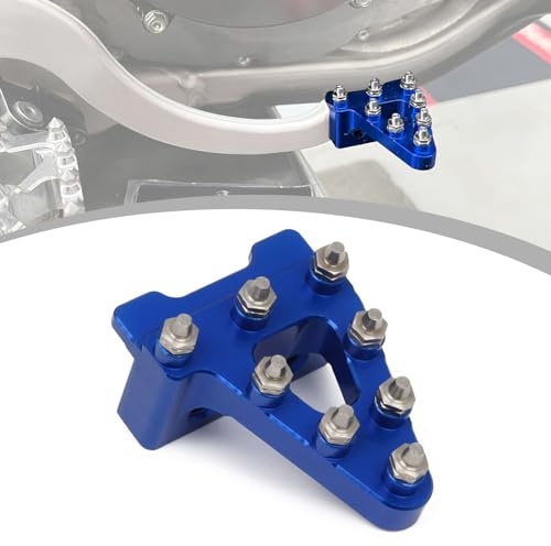Runfarr Pedal Freno Trasero Moto,Puntera Palanquilla de Aluminio CNC-Azul | Pedal Freno Trasero para Pit Bike Dirt Bike Motocross Enduro Supermoto