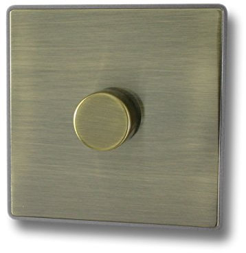 Screwless Antique Brass LED Dimmer Switch (1 Gang) - LAB521