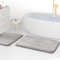 wyewye Mikrofaser-Badteppiche, 2 cm, super dick, super saugfähig, Badezimmerteppich, 50 x 80 cm und 40 x 60 cm, Hellgrau