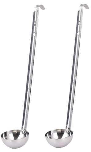 COLLBATH 4stücke Edelstahl Suppenkellen Mit Langem Griff Hochwertige Schöpfkelle Für Hot Pot Suppen Und Saucen Für Catering Partys Und Täglichen Gebrauch