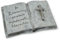 WB wohn trends Grab-Schmuck Buch zum Legen, In Erinnerung an einen wundervollen Menschen, Kreuz, grau 9x6x3.5cm