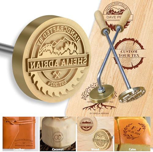 Hierro de marca personalizado para hierros de marca de madera, sello de metal con logotipo personalizado para carne de carne, alimentos, pan, pastel, 1 pulgada 2.5cm