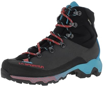 LA SPORTIVA Aequilibrium Trek Woman GTX wasserdichte, leichte und stabile Damen Bergschuhe mit griffiger Laufsohle | Hikingschuhe | Trekkingschuhe Carbon Malibu EU 39