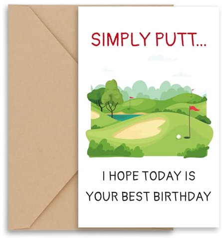 Lustige Geburtstagskarte Golf, Ich Hoffe Heute Ist Dein Schönster Geburtstag Geburtstagskarten Umschlag Golf-Geburtstagsgrußkarte Bedeutungsvolle Geschenke Männer Väter Ehemänner Chefs Golfer