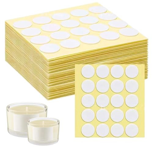 480Pcs Candle Wick Stickers in Hot Wick Heat Resistance Adhesive Double-Sided Wick Sticker for DIY Candle Making