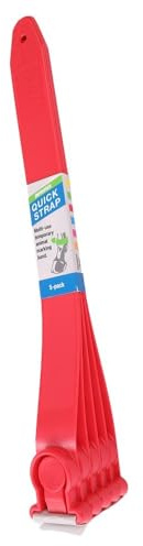 Kerbl Fesselbänder Quick Strap Shoof – 5 Stück Rot (Maße 34 x 3 cm, Gewicht 0,22 kg, Fellpflege) 20190