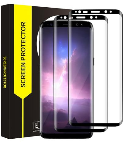 VSEER 2 Stück 3D Schutzfolie für Panzerglas für Samsung Galaxy S8, Blasenfrei Anti-Staub Stoßfänger Samsung S8 Displayschutzfolie, 0.33mm Ultra-Klar Schutzglas für S8
