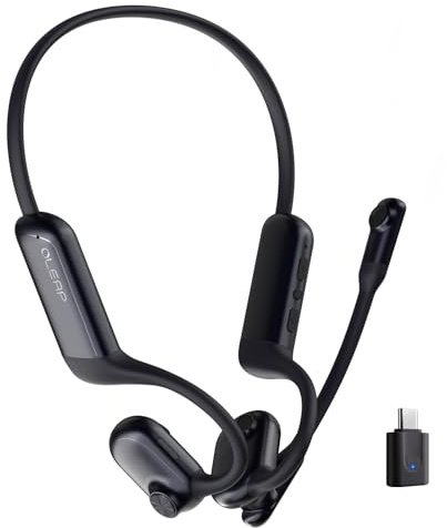 oleap Pilot P200b Pro Kabelloses Headset mit Mikrofon für die Arbeit, 50 dB AI ENC Bluetooth-Arbeitskopfhörer mit Mikrofon für lautes Büro, Mikrofon mit Geräuschunterdrückung für klare Anrufe