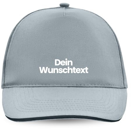 FLOCKex* personalisiertes Cap | Kappe Bedruckt mit Wunschtext vorne & hinten | 100% Baumwolle | One Size mit Klettverschluss | Sonnenschutz & individuelles Design