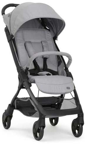Chicco WE 2 Kinderwagen, leichter, faltbar, von 0 Monaten bis 22 kg, Reise-Kinderwagen, leichter Flugzeug-Kinderwagen, verstellbar mit Liegeposition, gepolsterte Schultergurte, kompakte Abdeckung