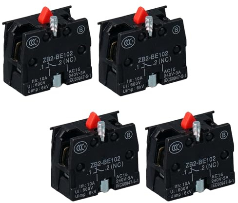 BUBEFSKD Interruttori Contatto Professionali Normalmente Chiusi Confezione da 4 Componenti in Alluminio per Apparecchiature Industriali E Riparazioni Apparecchi Elettronici Domestici. Interruttori