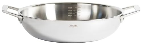 Cristel - Plat sautoir en inox, 2 anses Ø24 cm CASTEL PRO 5 PLY