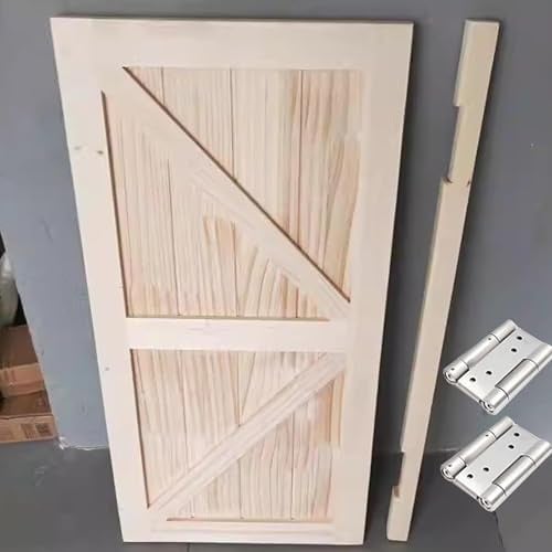 WaiDXn GYJ Porte battante de café en Bois Massif, Double Porte battante et Porte Simple à Fermeture Automatique avec Grain Naturel, Portes battantes intérieures HY(W 70 cm (27 1/2))