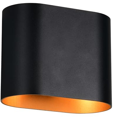 Trio Leuchten Wandleuchte Alani 266100180, Metall Schwarz matt/Goldfarbig, exklusive 1x G9, Up & Down Beleuchtung