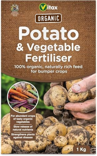Organic Potato and Vegetable Fertiliser Slow Release Plant Feed Made with Natural Ingredients for Potatoes Root Crops and Garden Vegetables Supporting Strong Growth and Improved Yields, 1kg