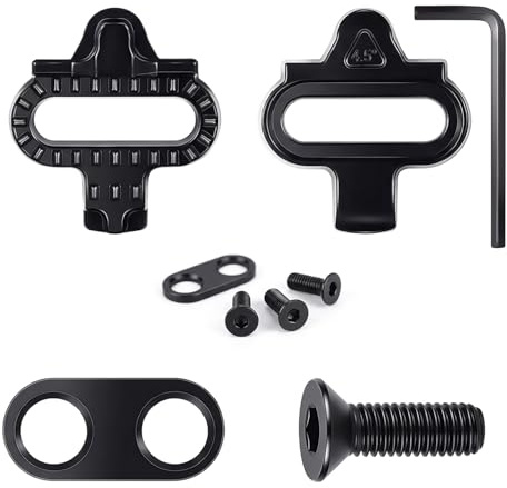 1 Paar Bike Cleats Pedal Kompatibel mit Shimano SPD Cleat M520 M540 M8000 M8020 SH51 SH56 Schuhplatten-Set,Fahrrad-Cleat mit Unterlegscheiben 4 Schrauben für SPD Pedale Mountainbike Indoor Cycling