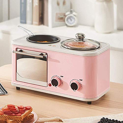 Electric Breakfast Machine - Multifunctional Smart Oven and Toaster for Frying, Sandwich Making, and Health Cooking, 1200W