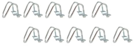 COOPHYA 10pcs U Clamp for Cross Tubes Made of Galvanized Steel with Smooth Surface and Easy to Use Design, Suitable for Greenhouse and Scaffold Applications, Silver Colour with Neat
