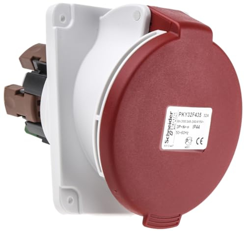 Schneider Electric PKY32F435 Panel Socket Angled Pk Pratika connect 3, White