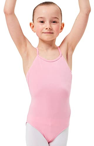 tanzmuster Ballettanzug Mädchen Träger - Leonie - Gr. 92-170 - weiche Baumwolle - Ballettbody Kinder Ballett Trikot