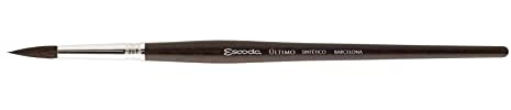 Escoda Ultimo Series 1525 Artist Watercolor and Acrylic Paint Brush, Synthetic Squirrel, Round, Size 10