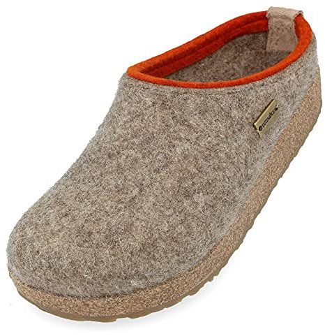 HAFLINGER Grizzly Kris Filzpantoffel Hausschuh Filzclog Torf, Gr. 46