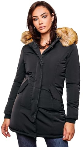 MARIKOO Damen Winter Jacke Parka Mantel Winterjacke warm gefüttert B362