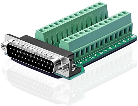 SIENOC S D-SUB DB25-G2 Stecker 25Pin Steckerausbruch zu | Leiterplattenklemmen Steckverbinder (DB25 Stecker an Klemmen)