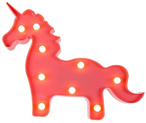 Out of the blue Rosa Einhorn mit 9 LEDs