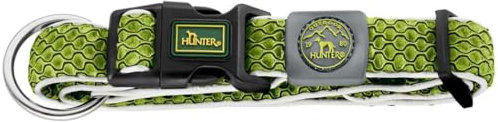 HUNTER Hundehalsung HILO VARIO PLUS, Farbe: limette, innovatives 3D-Mesh-Material, atmungsaktiv, leichter Kühleffekt bei Wärme, reflektierend, stufenlos verstellbar, angenehm leicht, Größe: XL