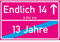 vanva Endlich 14 Jahre Ortsschild 14. Geburtstag Dekoration Schild Freund Freundin Geschenkidee Sie Geburtstagsparty Er Geschenke 14ter Partydeko Fotobox Requisite Pink