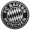 K&L Wall Art FC Bayern München Logo Alu-Dibond Fußball Metallbild Vereinswappen Poster schwarz silber Metallposter Wandbild Ø 70cm
