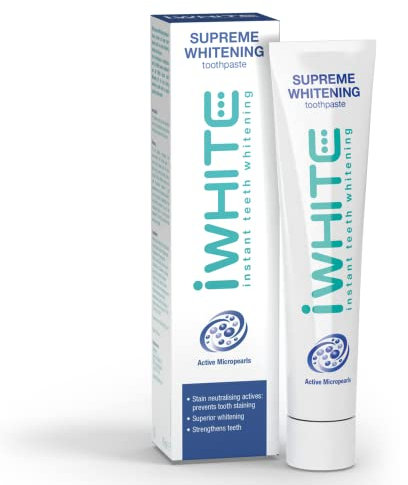 IWhite Supreme Whitening Toothpaste, Contains Active Micropearls