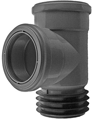 Universal Steckabzweig 87,5 Grad für HT KG Ton SML Rohr mit innen 99-105mm Airfit | Muffe DN 50 bis 110 WUNSCHGRÖSSE einfach auswählen >>> DN 110 x 110 x 90