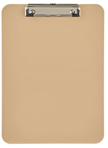 MAUL Klemmbrett A4 Colour My Work | Schreibbrett aus Kunststoff im DIN A4 Format | Clipboard zum Aufhängen | Klemmer zur Aufbewahrung von Papier | für Büro, Küche und Werkstatt | Sahara