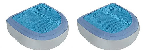 2 Pack Hot Tub Booster Seat Cushion Inflatable Bathtub Massage Cushion Soft Back Support Bath Spa Pad with 4 Suction Cups for Adults Kids Elderly (Increased Net, Blue)