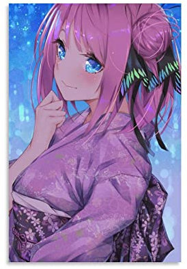 Nakano Nino Anime-Poster 5 Toubun No Hanayome 6 Bilderdruck Leinwand Poster Wandfarbe Kunst Poster Dekor Moderne Home Kunstwerke Geschenkidee 20 x 30 cm