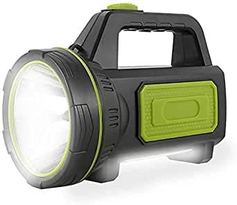 Handscheinwerfer LED Wiederaufladbar mit Seitenlicht Hochleistungs Taschenlamp 135000 Lumen 6000 mAh batterie Tragbare und Wasserdichte LED Handlampe für Notfall, Wandern, Camping (mit Seitenlicht)