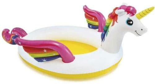 Vision4ever 1Pcs Kids Inflatable Unicorn Swimming Paddling Spray Pool Garden