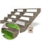 Gartenwelt Riegelsberger Terrassentreppe Breite 190 cm Treppe mit 5 Stufen Geschosshöhe 89 cm Massivholz Kiefer kesseldruckimprägniert Komplett-Set Wangen, Bohlen & Schrauben